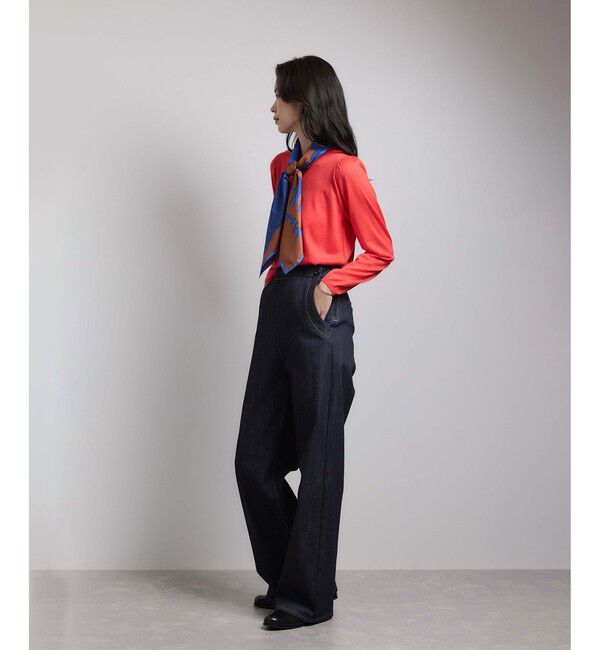 ROPE「袖ギャザークルーネックニットプルオーバー/イージーケア」|ニット・セーター|