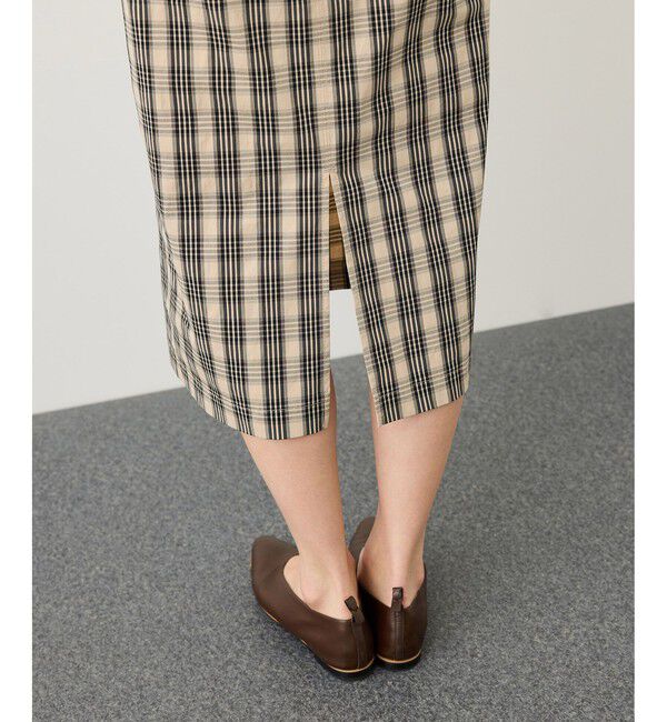 ROPE「[美人スカート]【DEVEAUX(デヴォー)】ハイストレッチチェックポケット付きタイトスカート/イージーケア」|スカート|