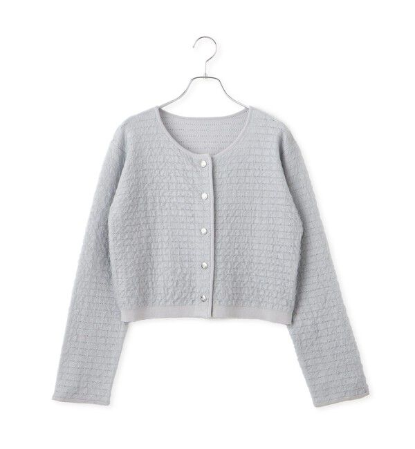 VIS「オーガンジーメタルボタンニットカーディガン」|カーディガン|