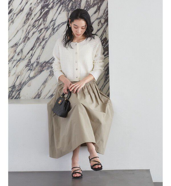 VIS「オーガンジーメタルボタンニットカーディガン」|カーディガン|