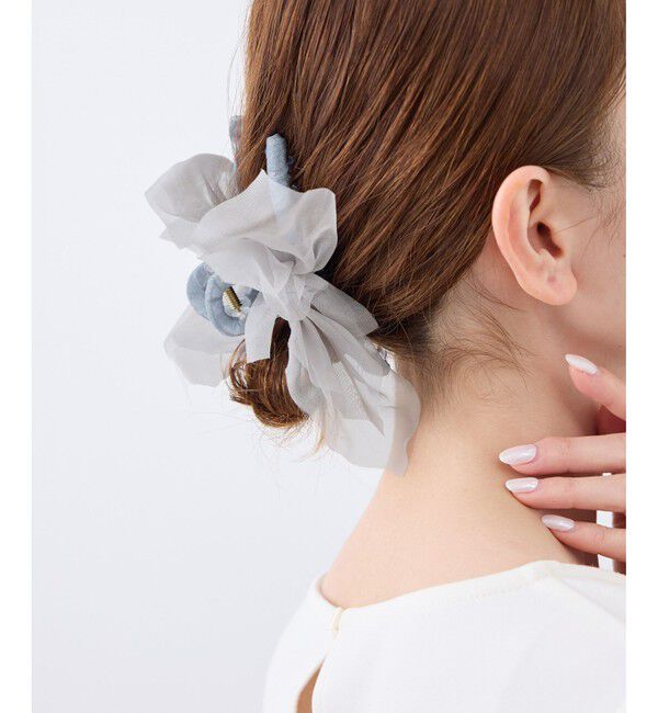 ROPE PICNIC PASSAGE「シフォンリボンバンスクリップ」|ヘアバンド|