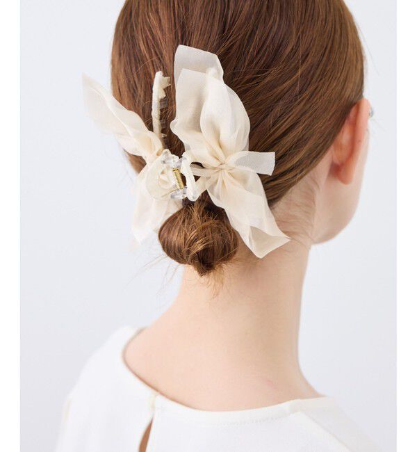 ROPE PICNIC PASSAGE「シフォンリボンバンスクリップ」|ヘアバンド|