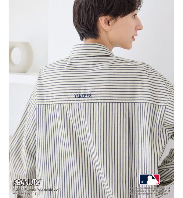 Rope&rsquo;Picnic「【PEANUTS&times;MLB COLLECTION by ROPE' PICNIC】オーバーサイズシャツ」|シャツ・ブラウス|