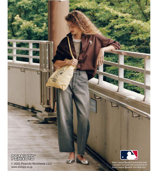 Rope&rsquo;Picnic「【PEANUTS&times;MLB COLLECTION by ROPE' PICNIC】オーバーサイズシャツ」|シャツ・ブラウス|