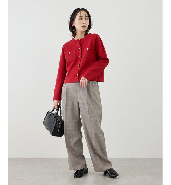 Rope&rsquo;Picnic「ミラノリブ金ボタンニットカーディガン」|カーディガン|