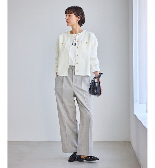 Rope&rsquo;Picnic「ミラノリブ金ボタンニットカーディガン」|カーディガン|