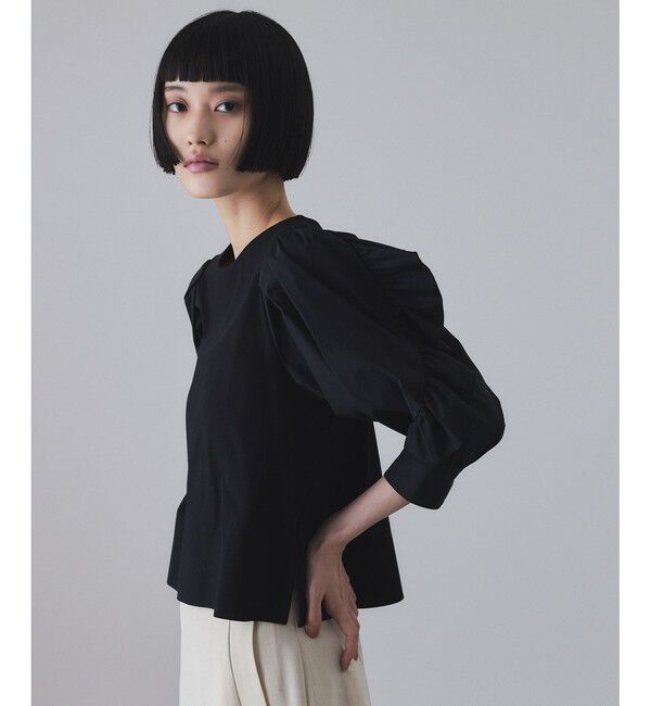 ADAM ET ROPE'「【サステナブル】バルーンスリーブTシャツ」|Tシャツ・カットソー|