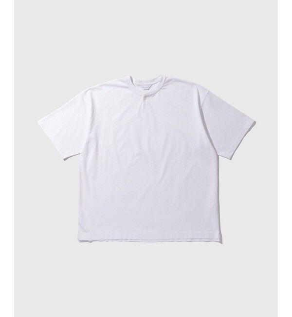 ADAM ET ROPE'「スムースコットン ヘンリーネック」|Tシャツ・カットソー|ホワイト(10)