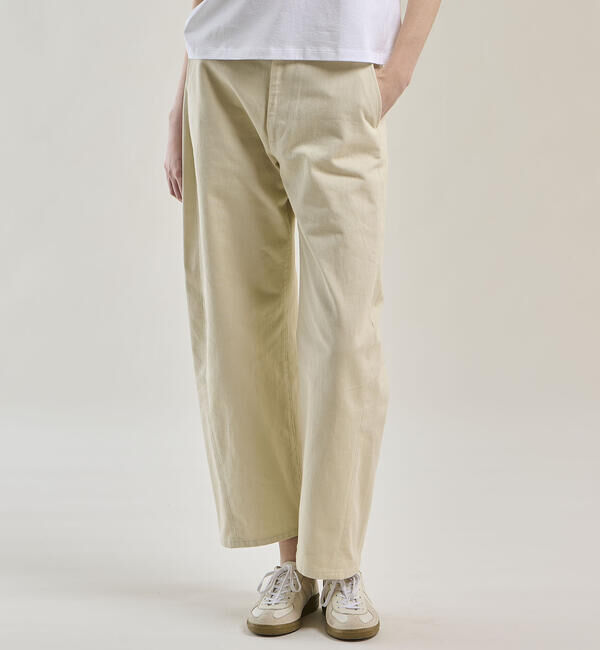 ORCIVAL「ORCIVAL | コットンドライツイル ワイドカーブパンツ WOMEN」|チノ|GREIGE
