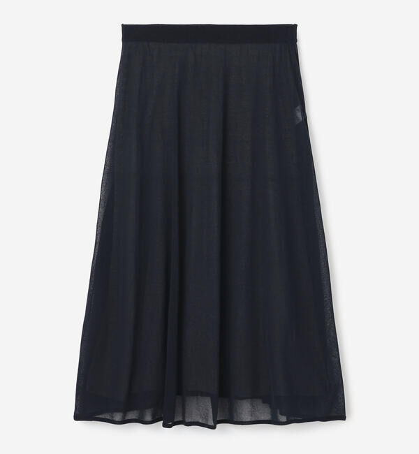 UNFIL「UNFIL | ハイツイストコットン シアー レイヤードスカート WOMEN」|スカート|NAVY系1