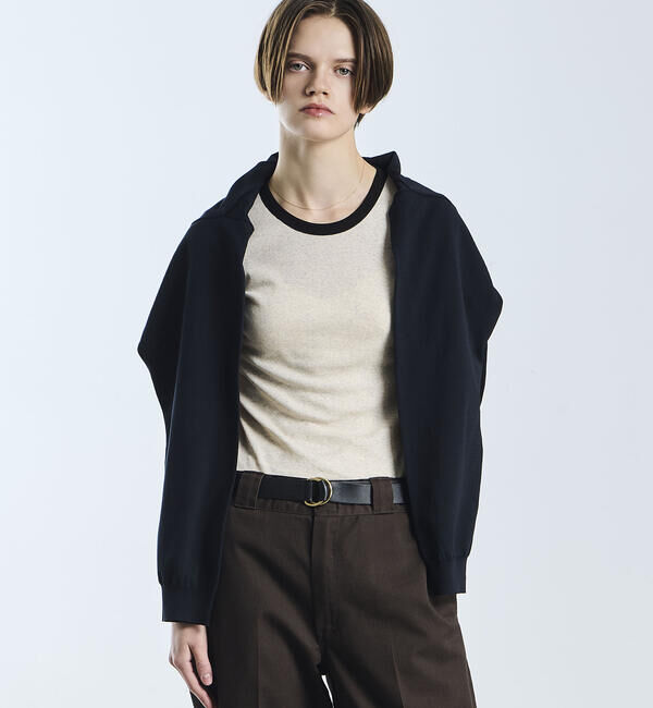  「GOOD PEOPLE GOOD STITCHING GOOD PRODUCT | バイカラートリム 半袖Tシャツ WOMEN」|Tシャツ・カットソー|