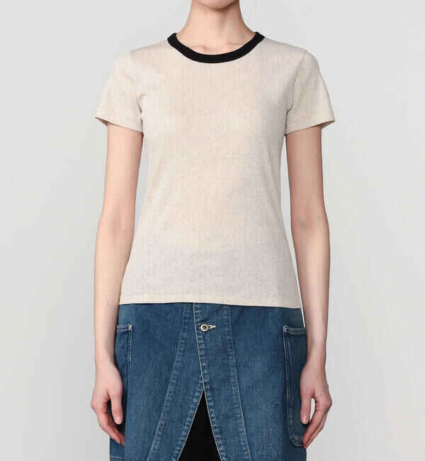  「GOOD PEOPLE GOOD STITCHING GOOD PRODUCT | バイカラートリム 半袖Tシャツ WOMEN」|Tシャツ・カットソー|