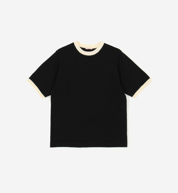  「RYE TENDER | 〈別注〉リンガーニットTシャツ WOMEN」|ニット・セーター|BLACK
