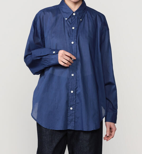  「THE SHINZONE |〈別注〉SHEER DADDY SHIRT WOMEN」|シャツ・ブラウス|BLUE系1