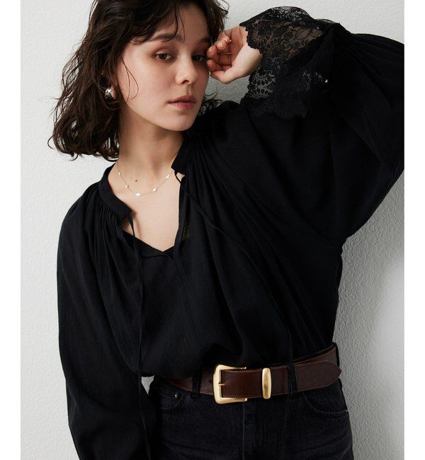  「コットンレースブラウス」|シャツ・ブラウス|