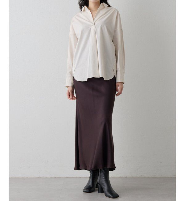 Drawing Numbers「【Drawing Numbers】スキッパーロングスリーブシャツ」|シャツ・ブラウス|