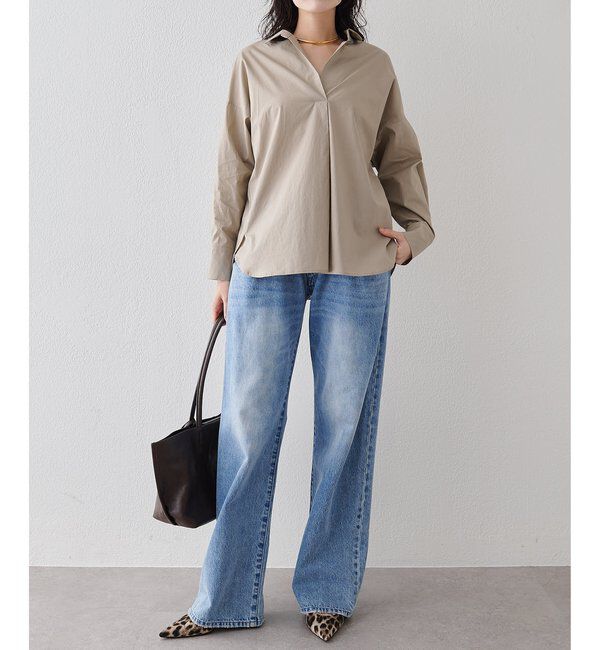 Drawing Numbers「【Drawing Numbers】スキッパーロングスリーブシャツ」|シャツ・ブラウス|