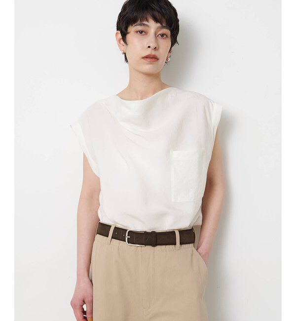  「ドレープノースリーブブラウス」|シャツ・ブラウス|