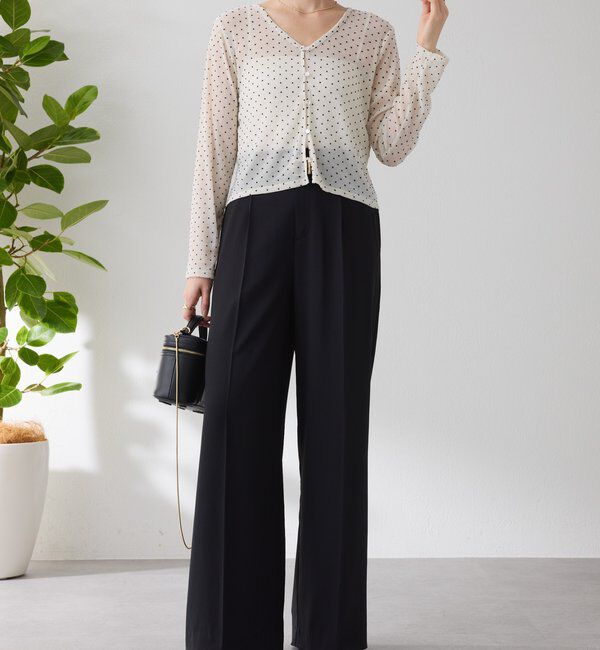  「【トレンドアイテム】シアードットカーディガン」|カーディガン|