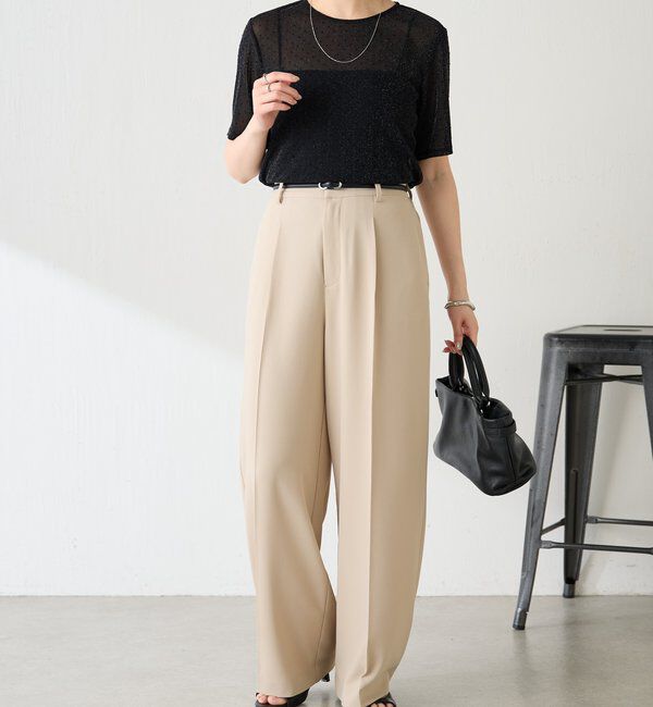  「【トレンドアイテム】シアードットチュールカットソー/アンサンブル」|Tシャツ・カットソー|