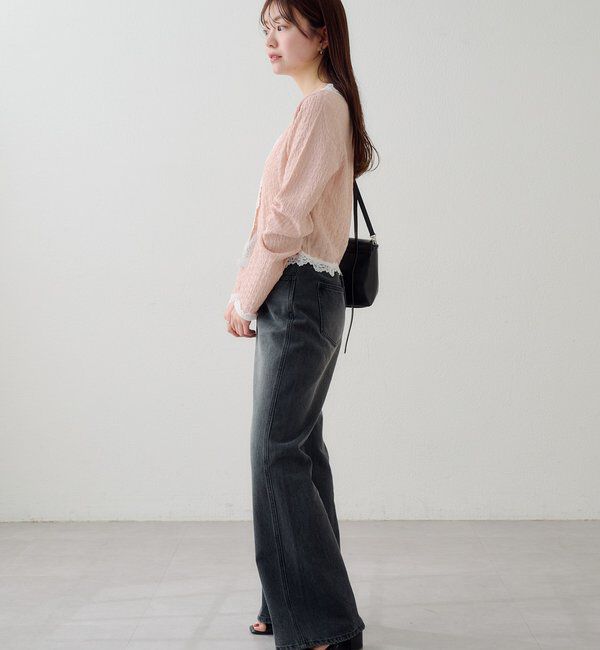  「レース切替カーディガン」|Tシャツ・カットソー|