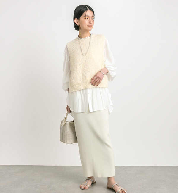  「【マイナス3kg/レビュー高評価☆】リブタイトスカート」|スカート|