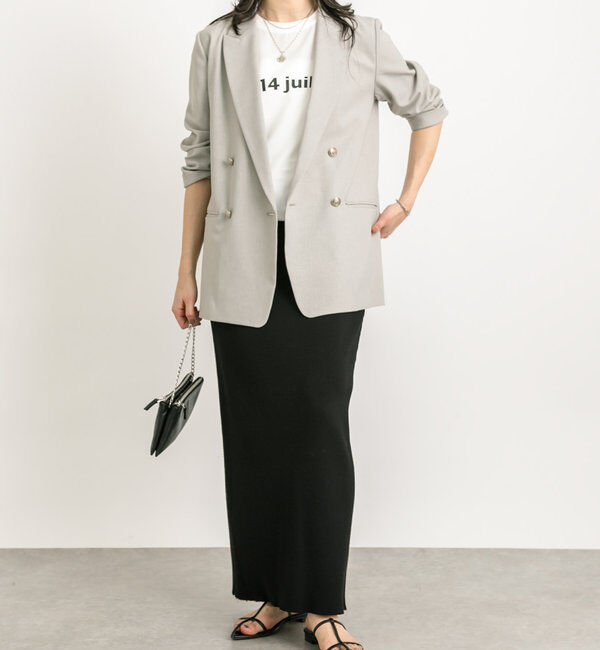  「【マイナス3kg/レビュー高評価☆】リブタイトスカート」|スカート|