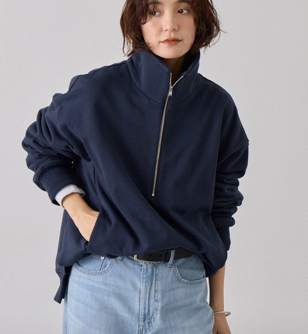  「【A・MONN(アモン)】ZIP SWEAT プルオーバー」|Tシャツ・カットソー|