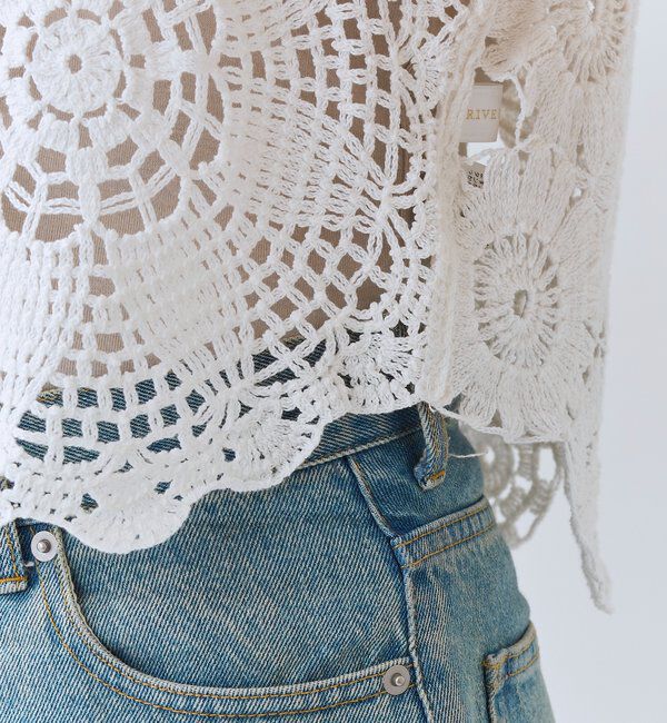  「【着映え】エンブロイダリーベスト」|ニット・セーター|