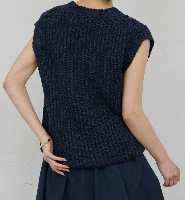  「【HERITANOVUM】リネンコットンニットベスト」|ニット・セーター|