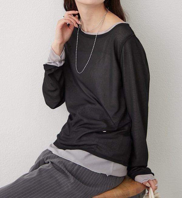  「レイヤードシアーロンT」|Tシャツ・カットソー|