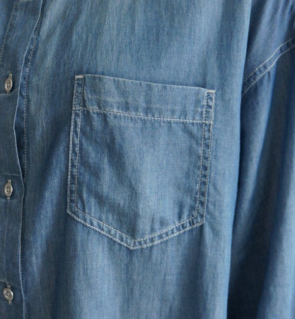  「【@_shirabe.s_コラボ】シアーデニムタックシャツ」|シャツ・ブラウス|