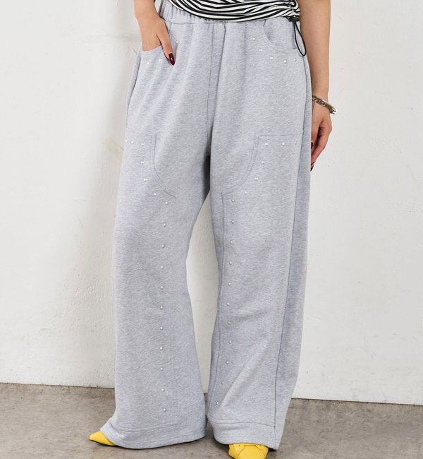  「スタッズ裏毛デザインパンツ / 【新色グレー追加】」|チノ|