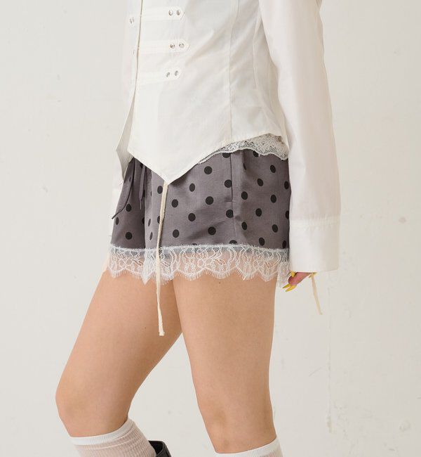  「ドットサテンロゴショーツ」|チノ|