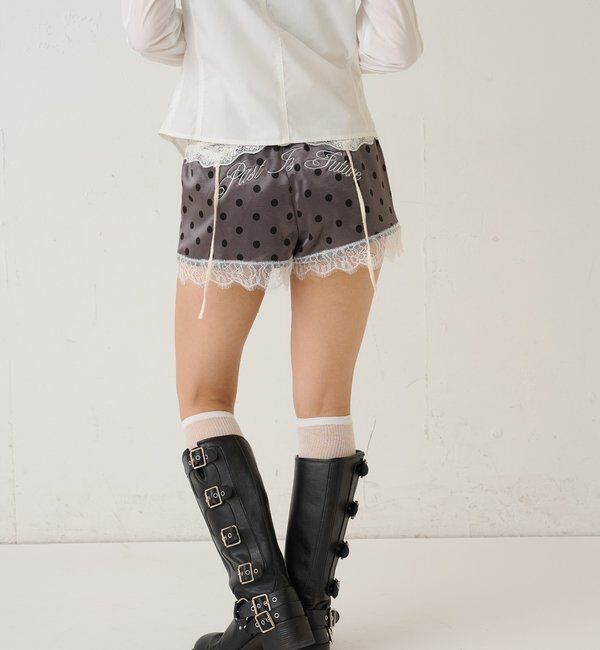  「ドットサテンロゴショーツ」|チノ|