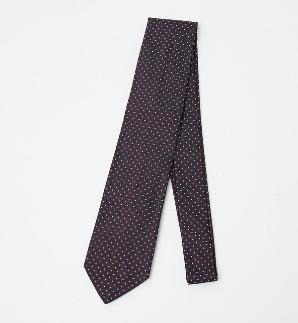 ABAHOUSE「【シルク100％】ドット柄 ネクタイ」|ネクタイ・蝶ネクタイ|ネイビー
