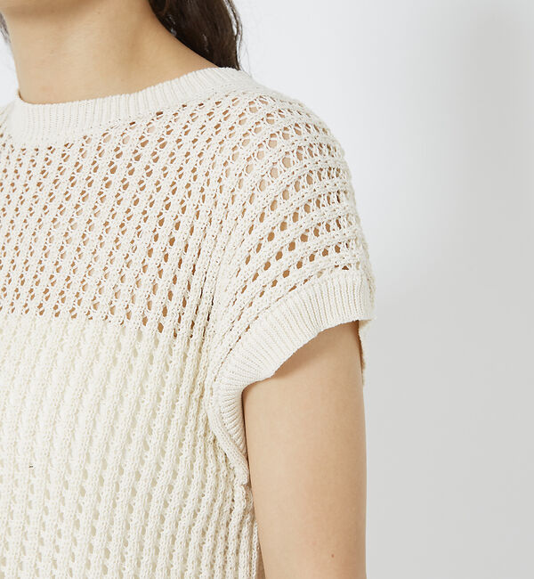 Rouge vif「メッシュニットフリンジショートプルオーバー」|ニット・セーター|