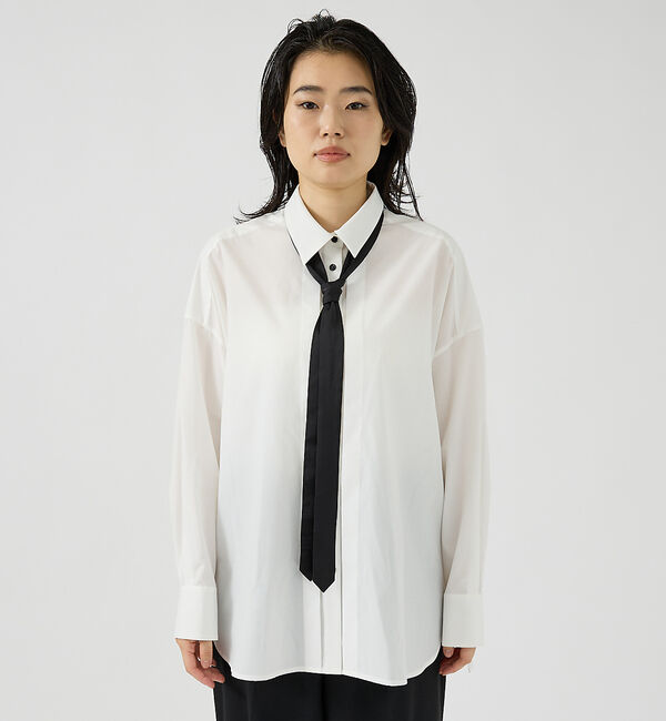 Rouge vif「タイ付クリアブロードシャツ」|シャツ・ブラウス|