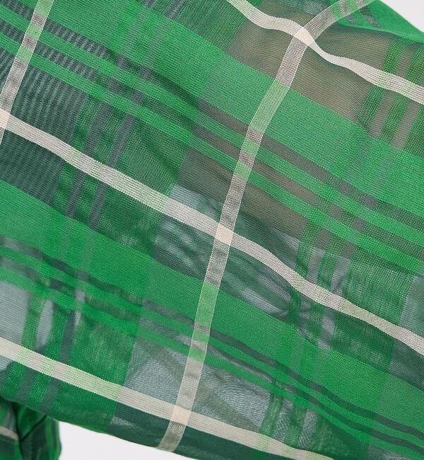 Rouge vif「【Le Melange/ル・メランジュ】シアーチェックシャツ/ シアー/メンズラ」|シャツ・ブラウス|