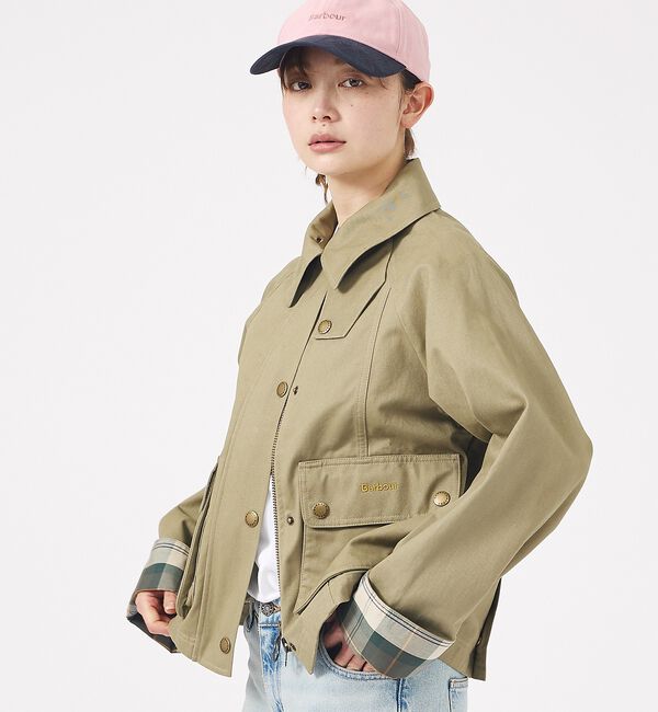 Rouge vif「【Barbour/バブアー】CROPPED BEADNELL  JACKET/バ」|ブルゾン・スタジャン|