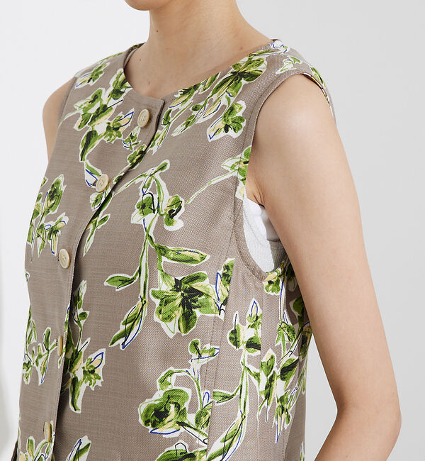 qualite「ブッチャーフラワーノースリーブ」|キャミソール|