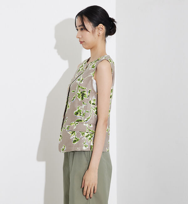 qualite「ブッチャーフラワーノースリーブ」|キャミソール|