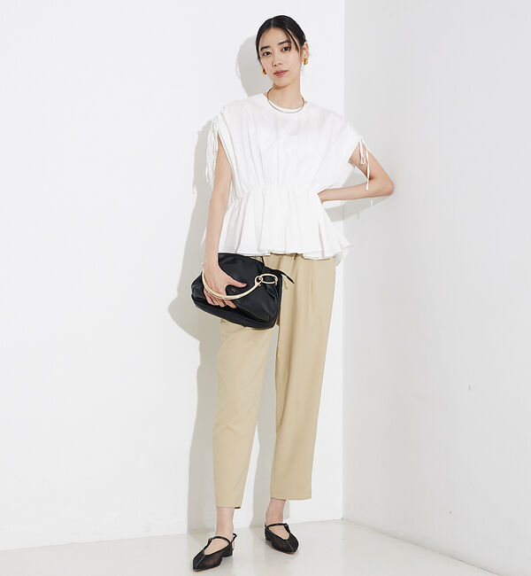 qualite「バックサテンジョーゼットパンツ」|その他|