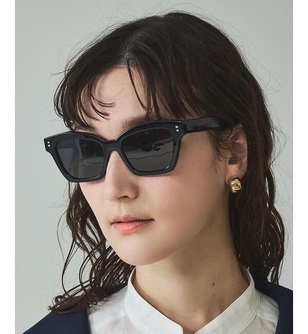 qualite「【世界が認めた鯖江製】UVカットフォックスサングラス」|メガネ|ブラック