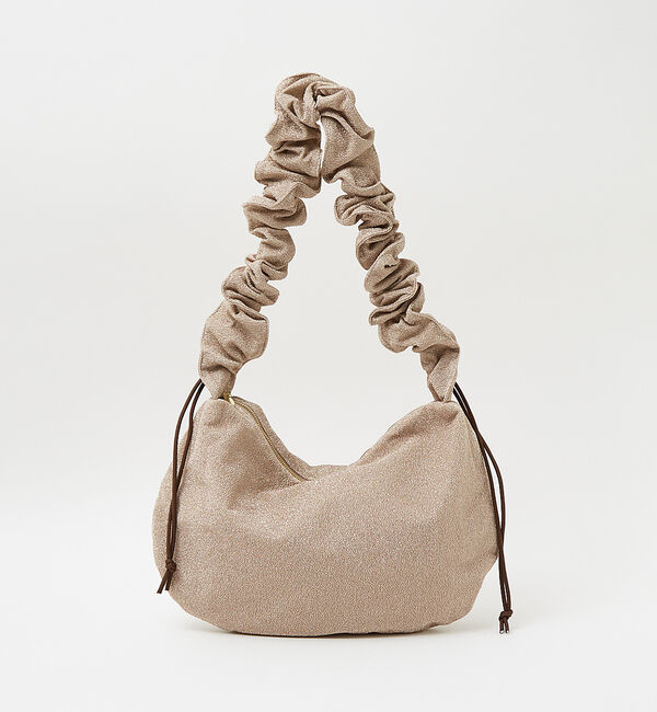 LOWELL things「●SOEUR/ラメニットフリルショルダー」|ショルダー・メッセンジャー|シャンパンゴールド