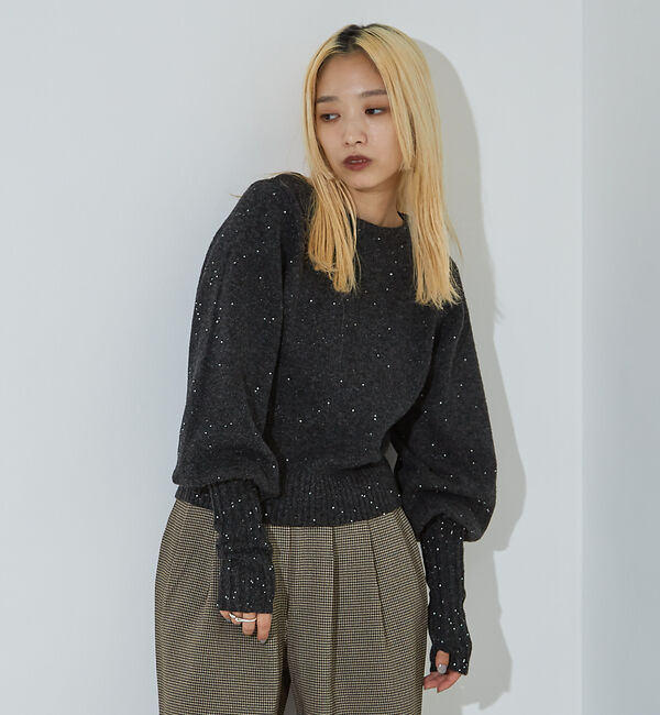 NOMINE「スパンコール ラメ ニット」|ニット・セーター|