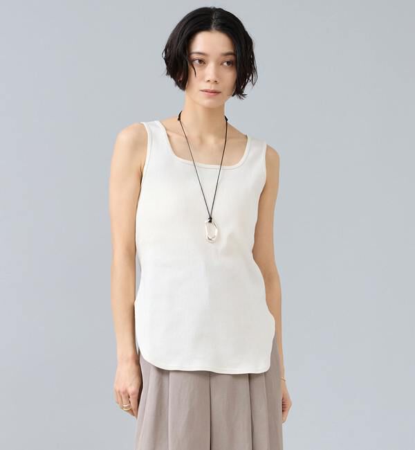 Liesse「【定番】前後2WAYテレコタンクトップ」|Tシャツ・カットソー|アイボリー