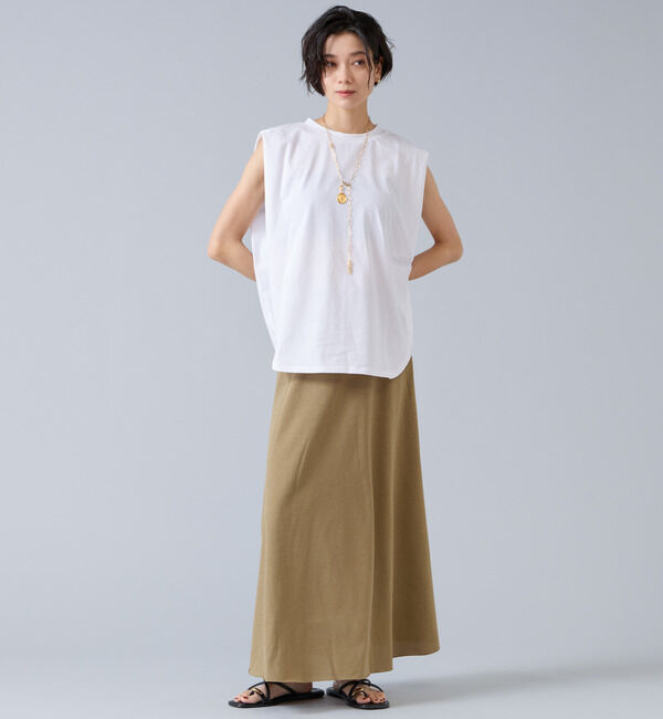 Liesse「【定番】ニュアンスノースリーブカットソー」|Tシャツ・カットソー|