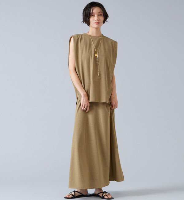 Liesse「【定番】ニュアンスノースリーブカットソー」|Tシャツ・カットソー|