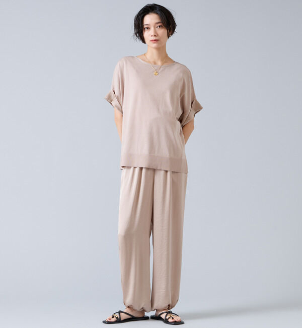 Liesse「【定番】袖サテンニット」|ニット・セーター|